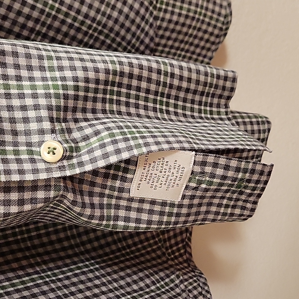 Peter Millar Button-Down - Green - Large - image 8